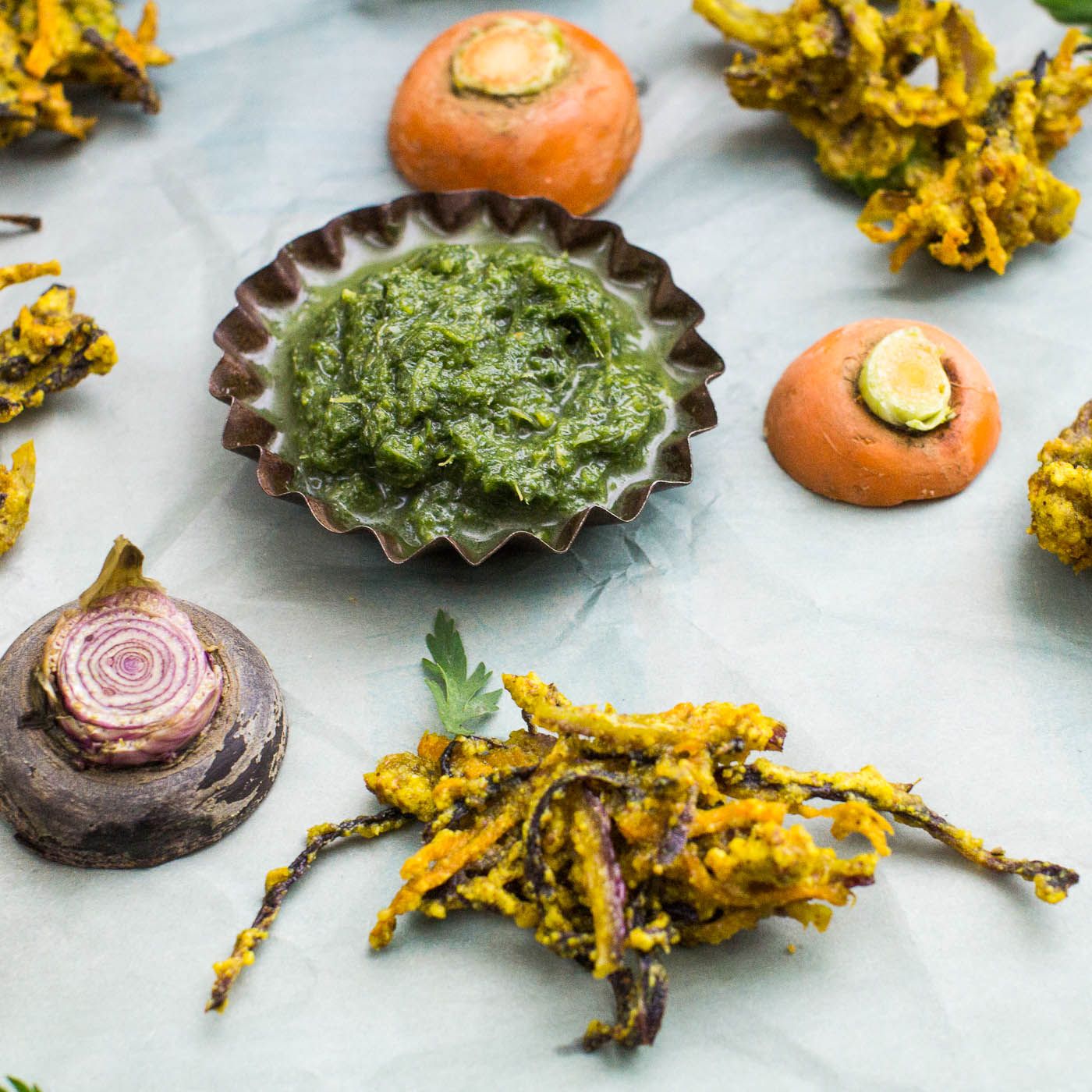 Carrot Bhajias recipe by Indiaphile.info