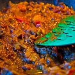Spicy Eggplant and Tomato Mash - Baingan Bharta