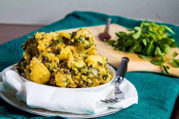 Sweet Potato and Fenugreek Saute by Indiaphile.info
