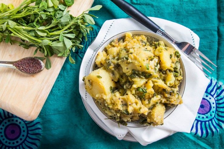 Sweet Potato and Fenugreek Saute by Indiaphile.info