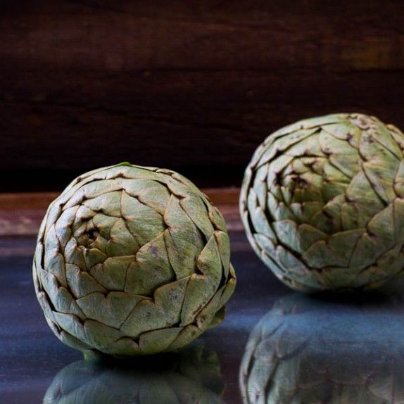 Steamed Artichokes with Curried Yogurt Dip by Indiaphile.info