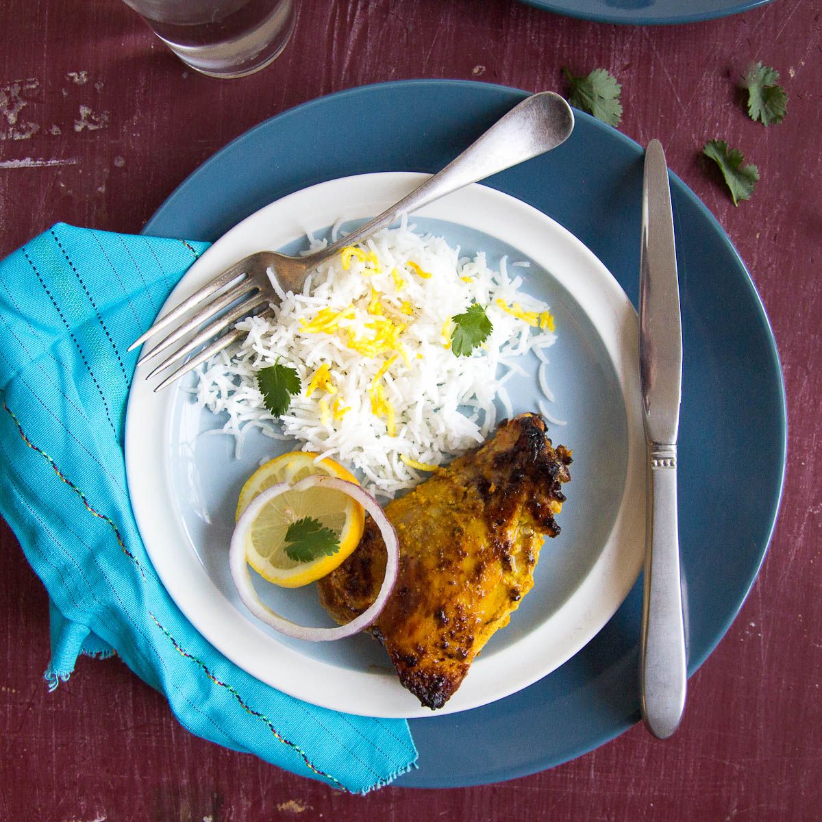 Saffron Tandoori Chicken by Indiaphile.info