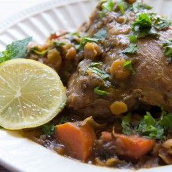 One Pot Herbed Chicken Tagine with Split Peas