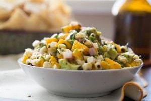 Mango Avocado Salsa with Flame Grilled Corn. Recipe by indiaphile.info