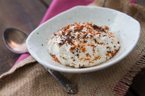 A bowl of homemade yogurt