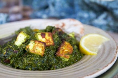 Spinach and Cheese Curry (Palak Paneer). Recipe by Indiaphile.info