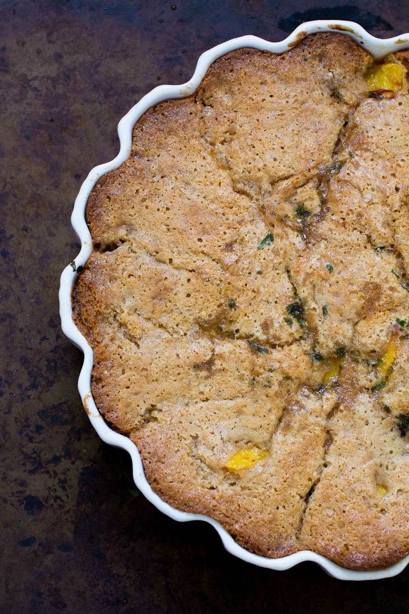 Peach and Curry Leaf Cobbler