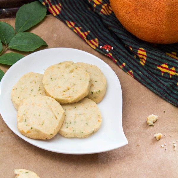 Citrus and Curry Leaf Shortbread Cookies recipe at Indiaphile.info