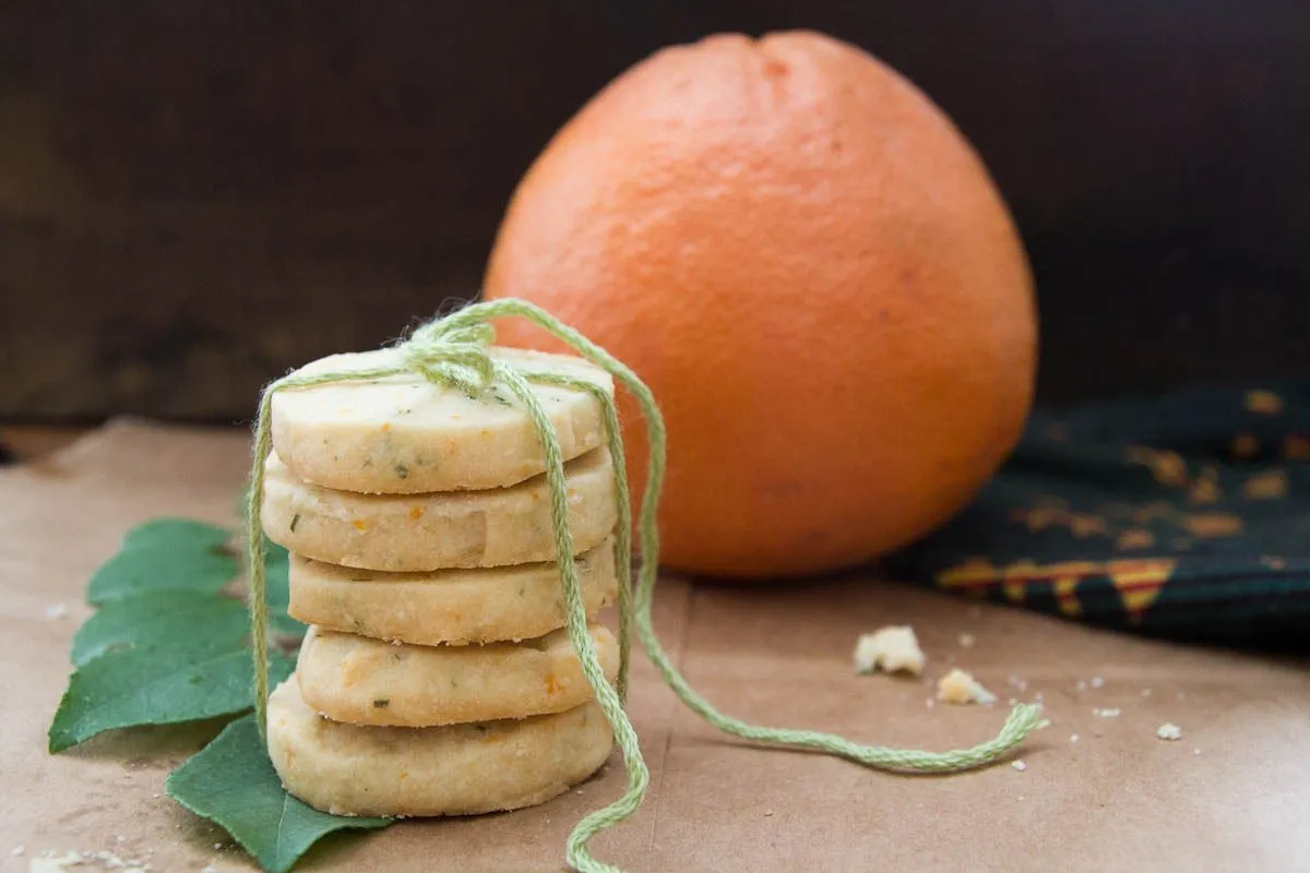 Citrus and Curry Leaf Shortbread Cookies recipe at Indiaphile.info