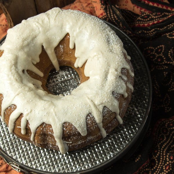 Chai Spiced Pumpkin Bundt Cake recipe at Indiaphile.info