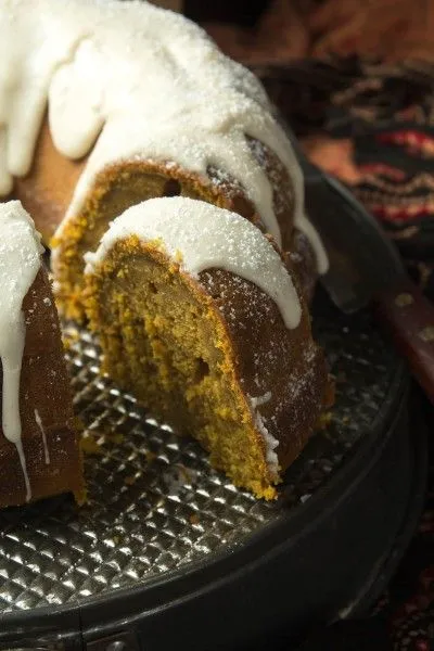 Chai Spiced Pumpkin Bundt Cake recipe at Indiaphile.info