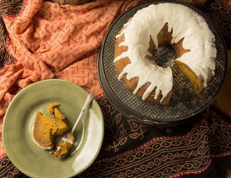 Chai Spiced Pumpkin Bundt Cake recipe at Indiaphile.info