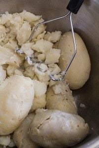 Mash the potatoes
