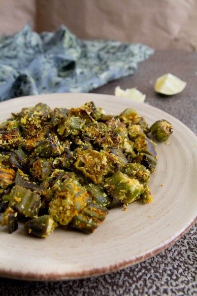 Stir Fried Okra With Coconut recipe by Indiaphile.info