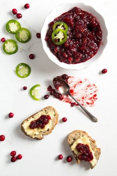 Sweet and Spicy Cranberry Chutney recipe at Indiaphile.info