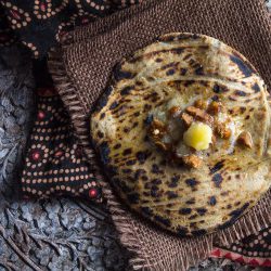 Bajri Na Rotla (Millet flatbread) with a pad of butter