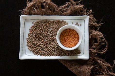 Whole Masoor Dal and Split Masoor Dal lentils by Indiaphile.info