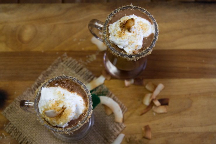 Coconut Chai Hot Chocolate recipe by Indiaphile.info