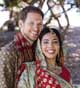 Portrait of Puja and Steve on their wedding day