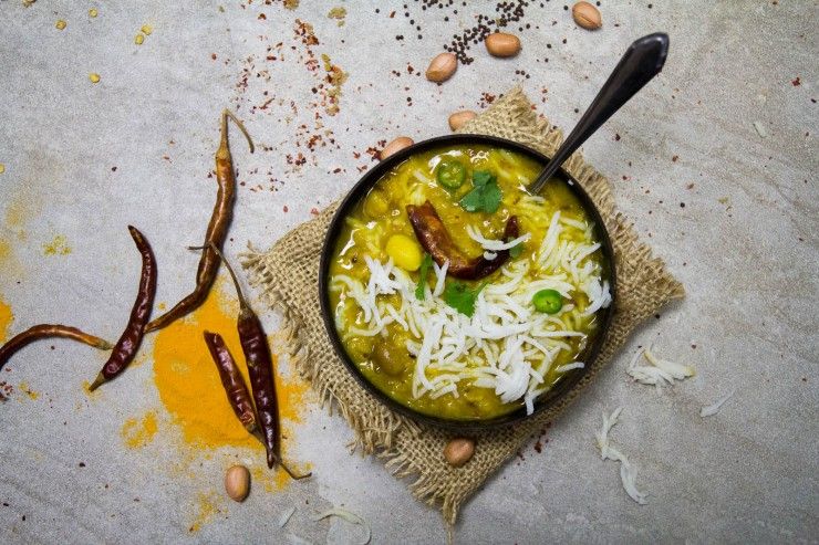 Gujarati Dal - the flavors of this are a delicate balance of spicy, sweet and sour.