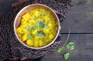 Potato Curry - This potato curry is ready in minutes using either a pressure cooker or instant pot