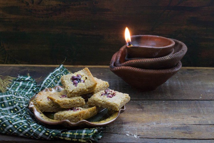 Gluten-free Walnut Bars (Walnut Burfi)