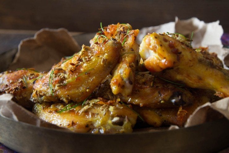 Cumin Chicken Wings recipe by indiaphile.info