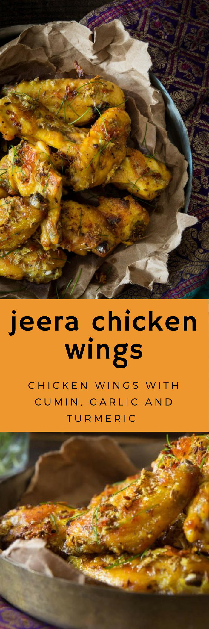 Indian style chicken wings with cumin
