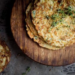 Savory Zucchini Pancakes by Indiaphile.info