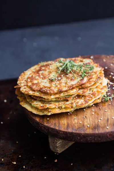 Savory Zucchini Pancakes by Indiaphile.info