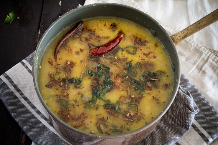 Moong Dal with Turmeric and Shallots recipe by Indiaphile.info