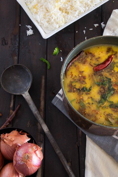 Moong Dal with Turmeric and Shallots recipe by Indiaphile.info