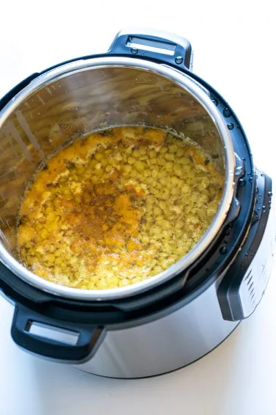 Cooked Lachko Dal in an Instant Pot