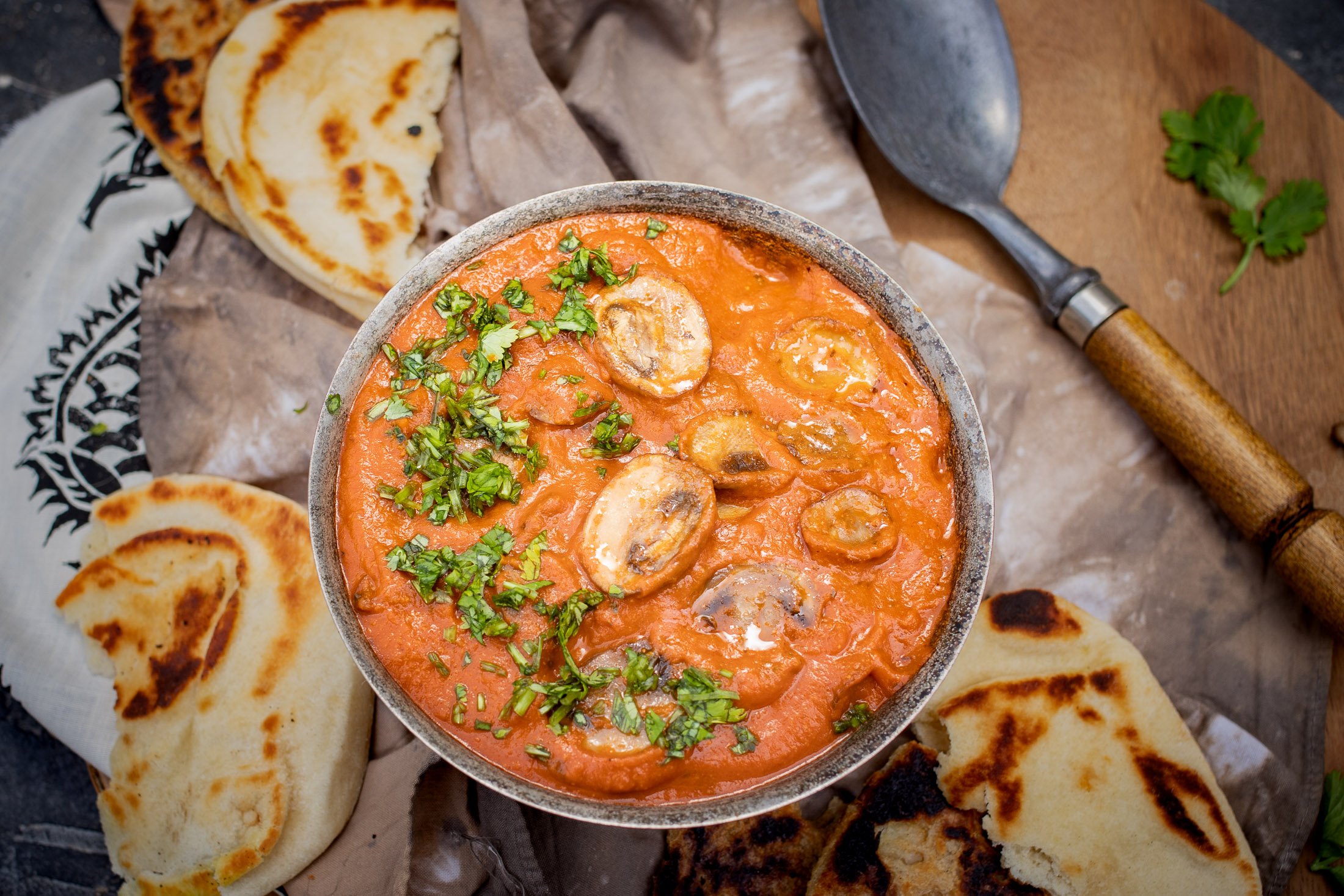 Mushroom masala, ready to serve