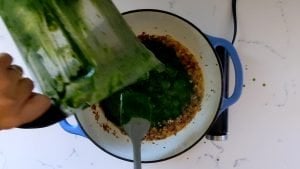 Add pureed spinach