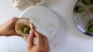 Wrap each ball with pastry