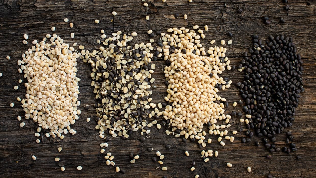 Four forms of Urad lentils