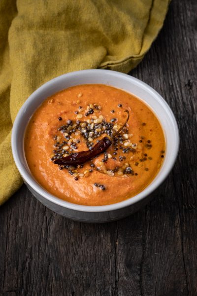 Bowl of tomato chutney