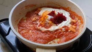 Make the masala for the chicken tikka biryani