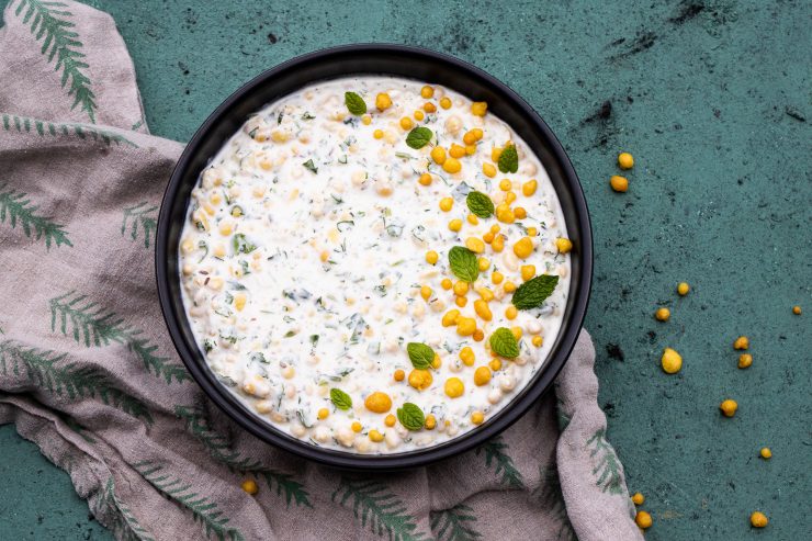 Bowl of boondi raita