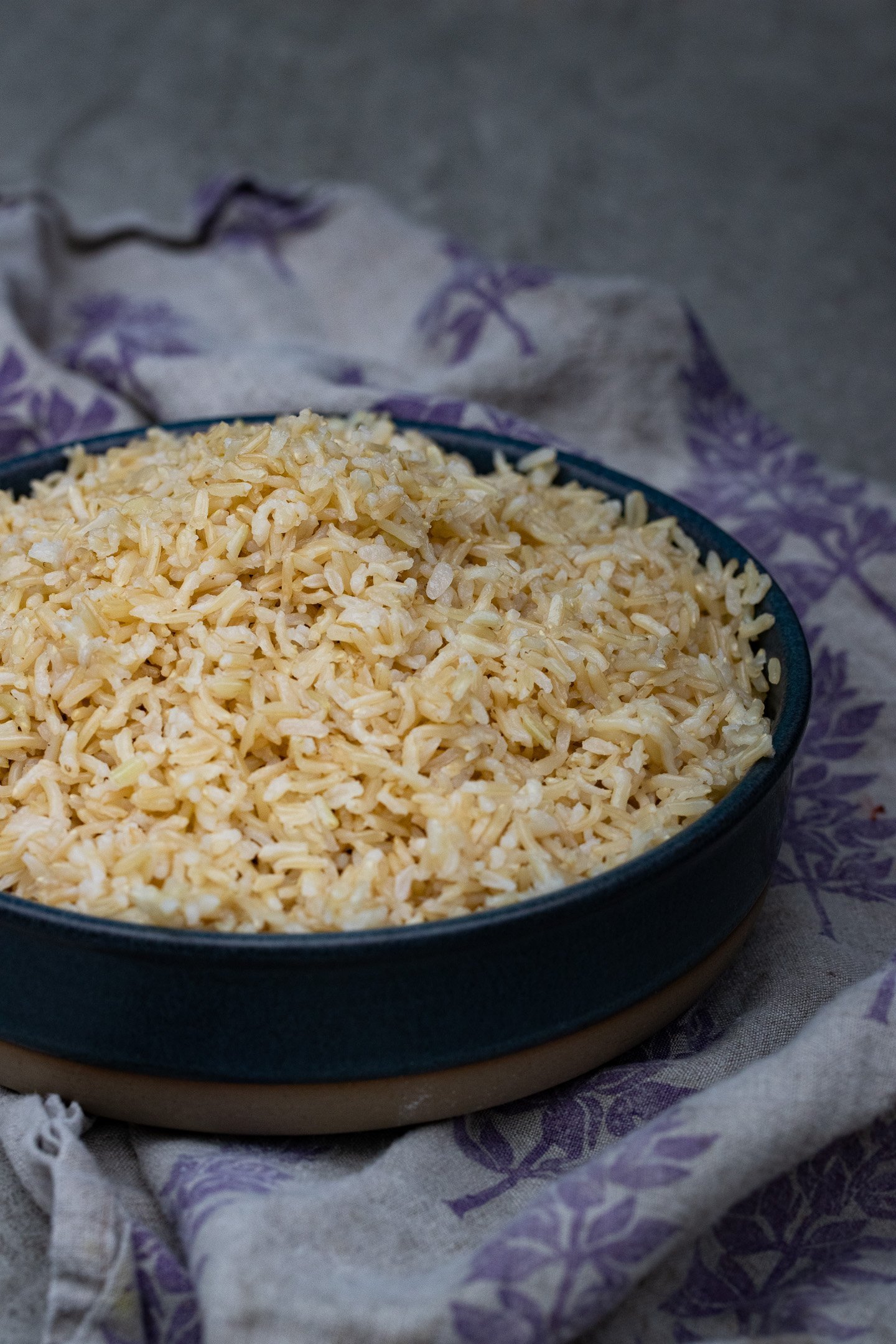 Bowl of brown basmati rice