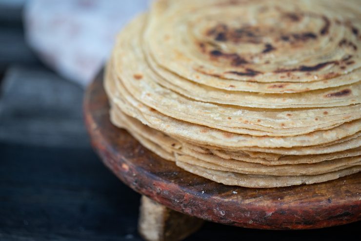 Stack of laccha paratha