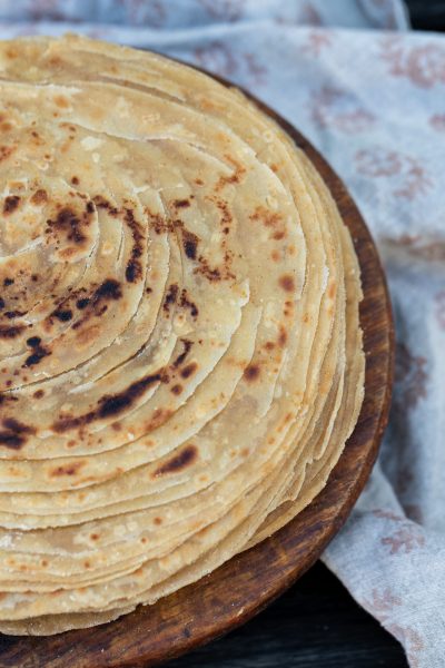 A stack of laccha paratha