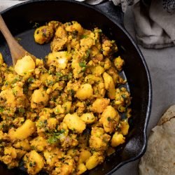 Methi batata nu shaak or "aloo methi"