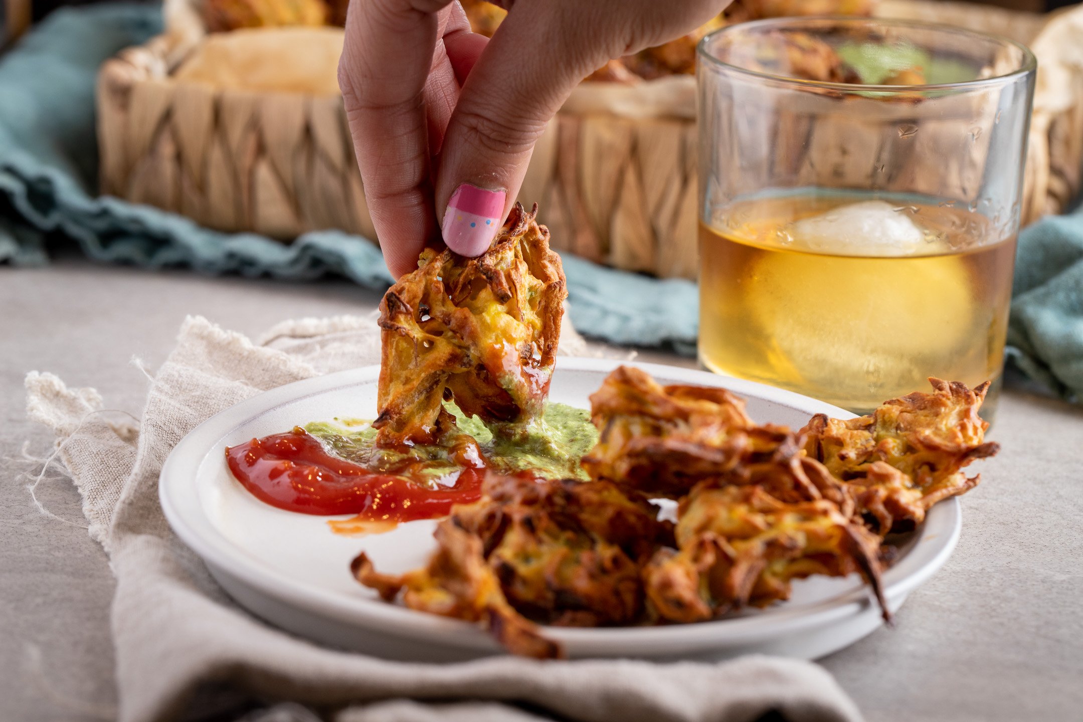 Onion Pakora Kanda Bhaji Air Fryer Recipe Indiaphile