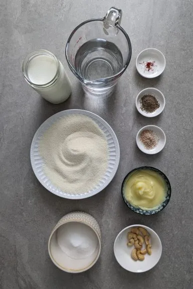 Ingredients for rava sheero