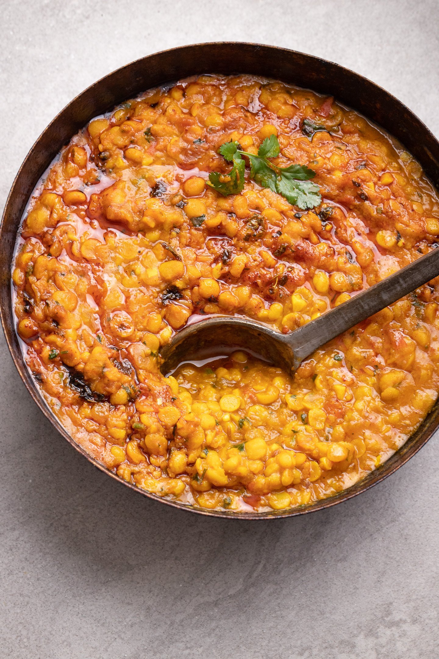 Chana dal in a bowl ready to be served