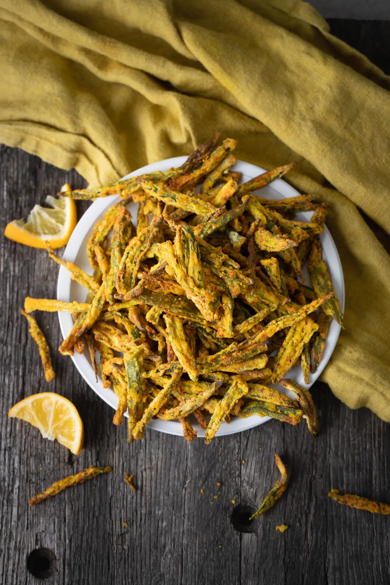 Kurkuri Bhindi | Air Fryer Fried Okra - Indiaphile