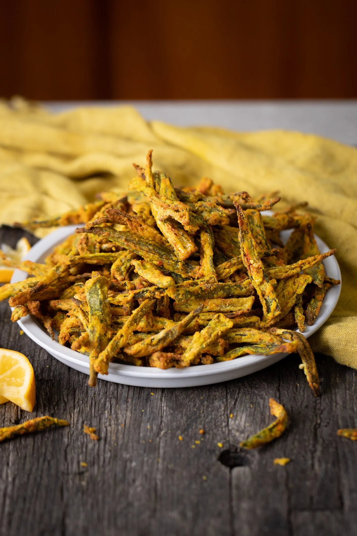 Kurkuri Bhindi | Air Fryer Fried Okra - Indiaphile