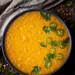 Masoor dal in a bowl